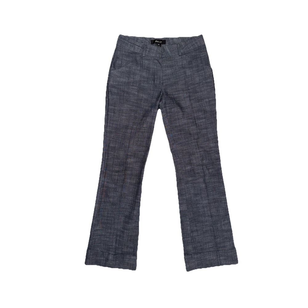 Arden B Gray Cotton Blend Straight Leg Dress Cuffed Trouser Pants Womens Size 4
